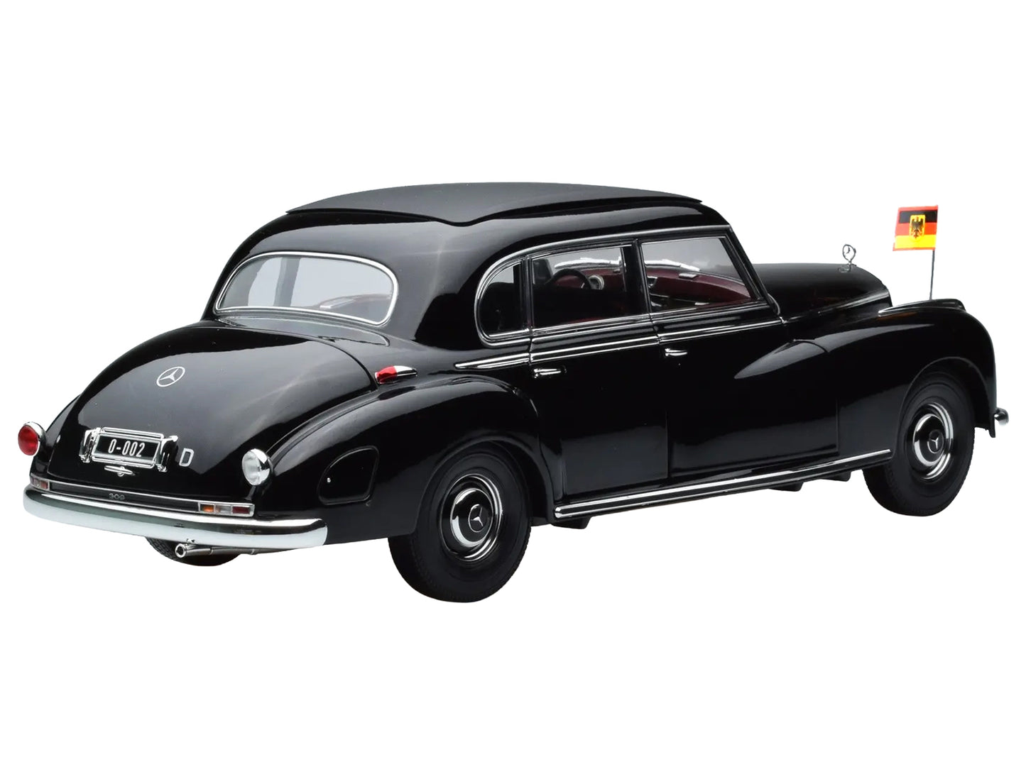 1955 Mercedes-Benz 300 Black "German Chancellor Konrad Adenauer" 1/18 Diecast Model Car by Norev