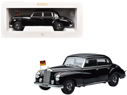 1955 Mercedes-Benz 300 Black "German Chancellor Konrad Adenauer" 1/18 Diecast Model Car by Norev