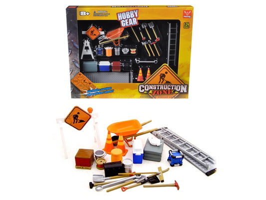 Construction Accessories Set For 1/24 Diecast Car Models by Phoenix Toys-DiecastModeler.com