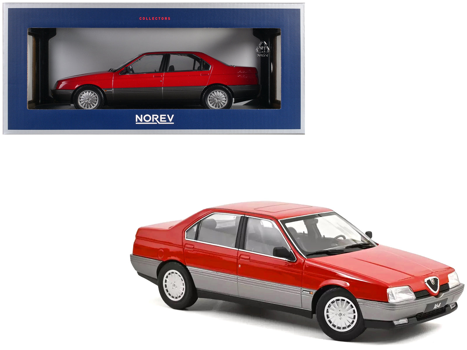 1991 Alfa Romeo 164 Red 1/18 Diecast Model Car by Norev-DiecastModeler.com