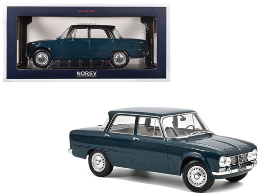 1964 Alfa Romeo Giulia ti Petrol Blue 1/18 Diecast Model Car by Norev-DiecastModeler.com