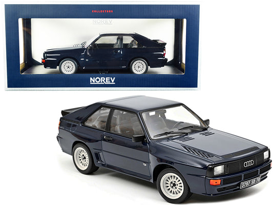 1985 Audi Sport Quattro Coupe Dark Blue 1/18 Diecast Model Car by Norev-DiecastModeler.com