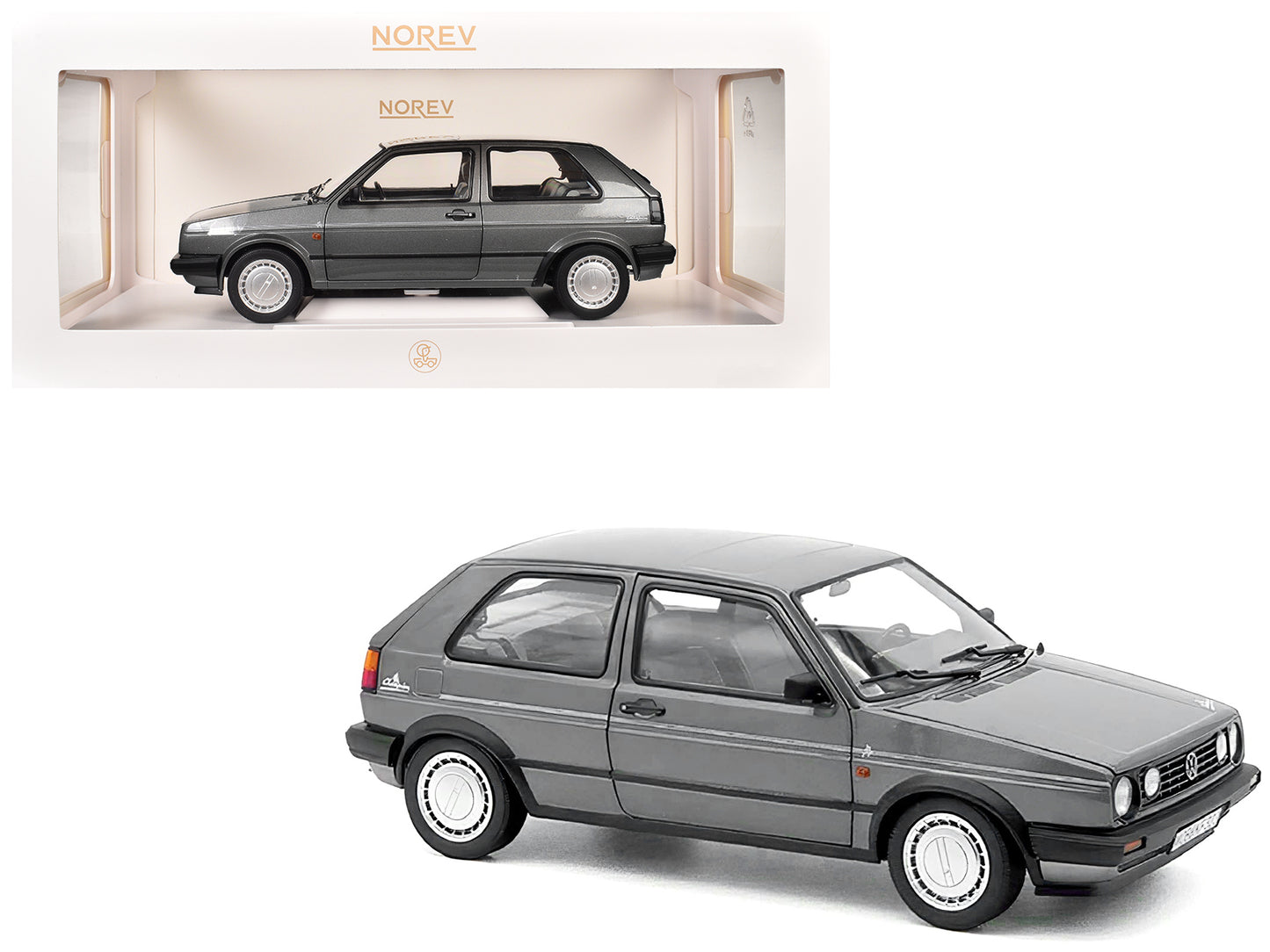 1989 Volkswagen Golf Champion Gray Metallic 1/18 Diecast Model Car by Norev-DiecastModeler.com