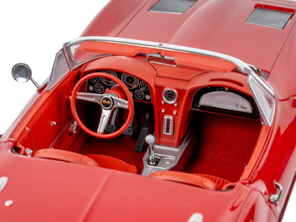 1963 Chevrolet Corvette Stingray Convertible Riverside Red 1/18 Diecast Model Car by Norev