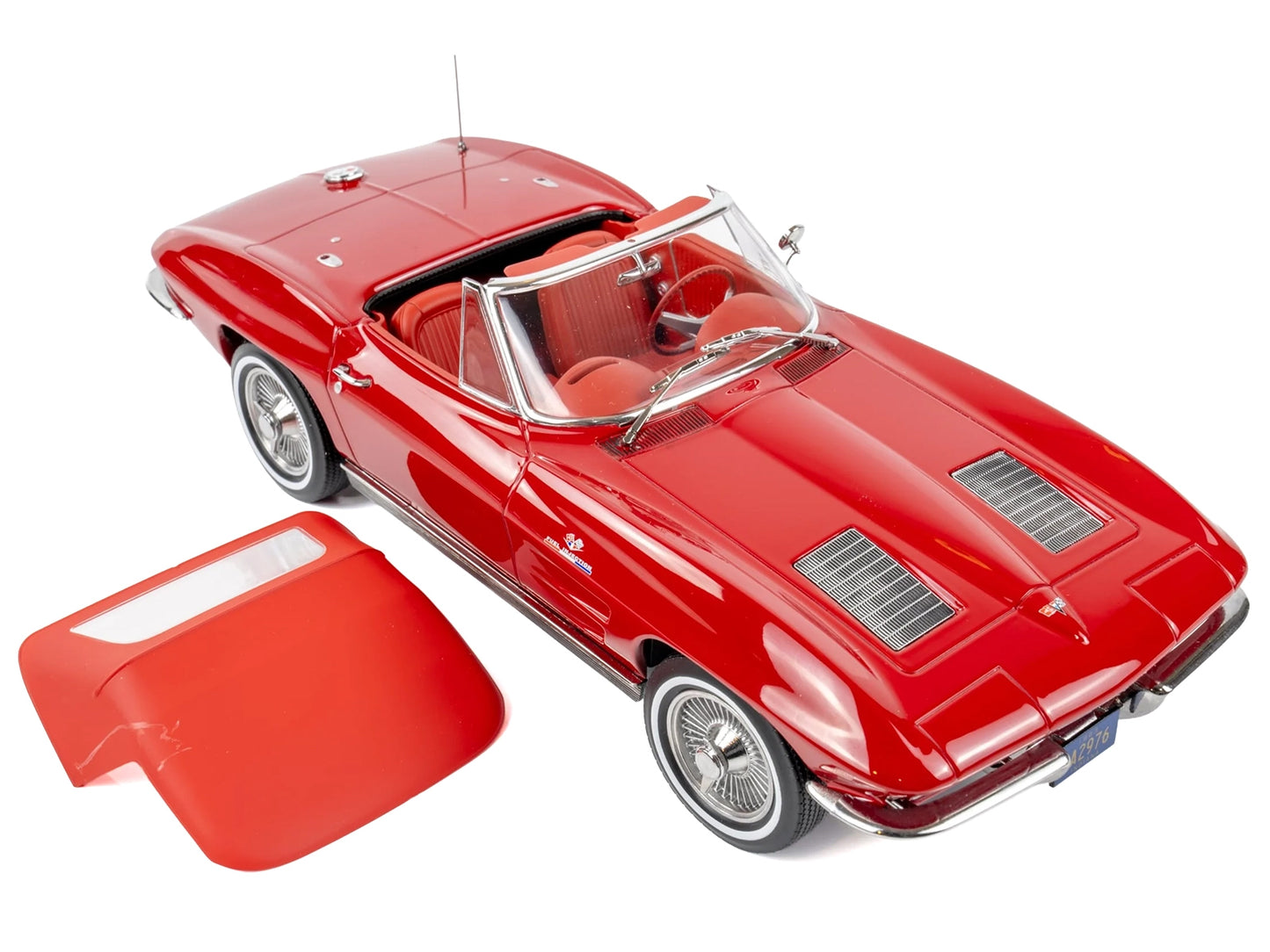 1963 Chevrolet Corvette Stingray Convertible Riverside Red 1/18 Diecast Model Car by Norev