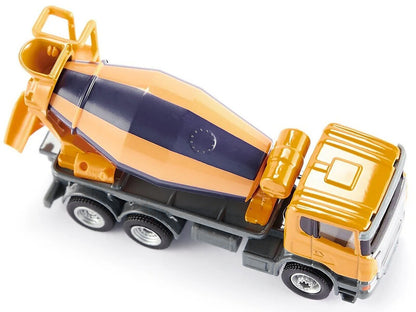 Scania Mixer Truck Yellow 1/87 (HO) Diecast Model by Siku-DiecastModeler.com