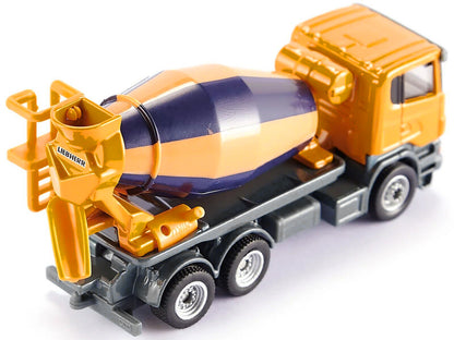 Scania Mixer Truck Yellow 1/87 (HO) Diecast Model by Siku-DiecastModeler.com