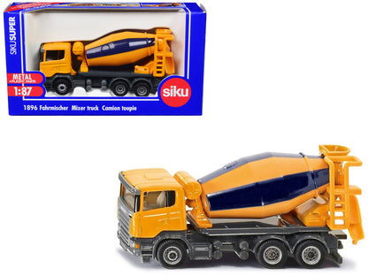 Scania Mixer Truck Yellow 1/87 (HO) Diecast Model by Siku-DiecastModeler.com