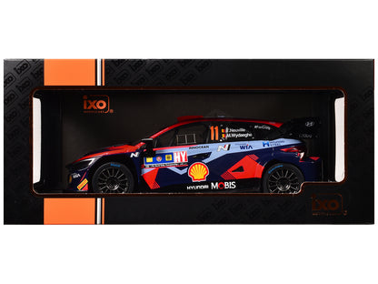 Hyundai i20 N Rally1 #11 Thierry Neuville - Martijn Wydaeghe Winner "Central European Rally" (2023) 1/18 Diecast Model Car by IXO Models-DiecastModeler.com