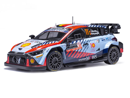 Hyundai i20 N Rally1 #11 Thierry Neuville - Martijn Wydaeghe Winner "Rallye Monte-Carlo" (2024) 1/18 Diecast Model Car by IXO Models