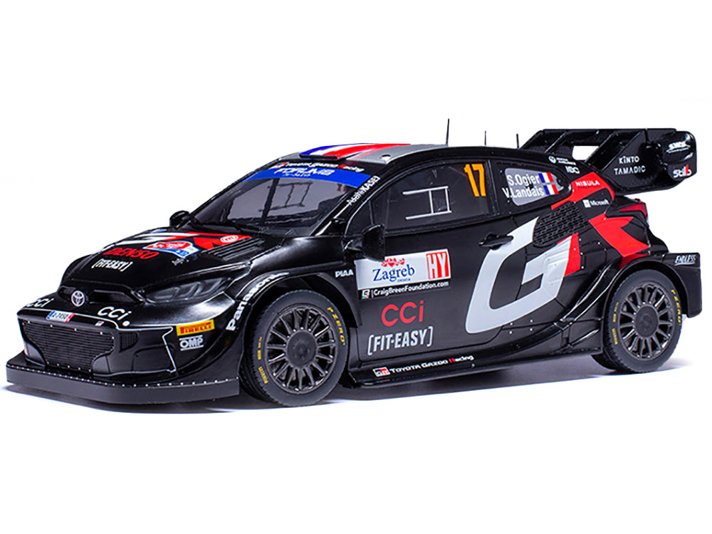 Toyota GR Yaris Rally1 Hybrid #17 Sebastien Ogier - Vincent Landais Winner "Rally Croatia" (2024) 1/18 Diecast Model Car by IXO Models