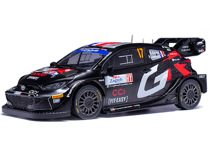 Toyota GR Yaris Rally1 Hybrid #17 Sebastien Ogier - Vincent Landais Winner "Rally Croatia" (2024) 1/18 Diecast Model Car by IXO Models