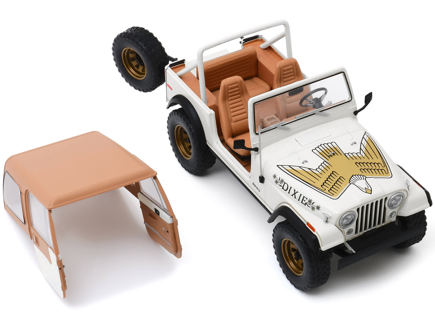 1979 Jeep CJ-7 Golden Eagle "Dixie" Cream 1/18 Diecast Model Car by Greenlight
