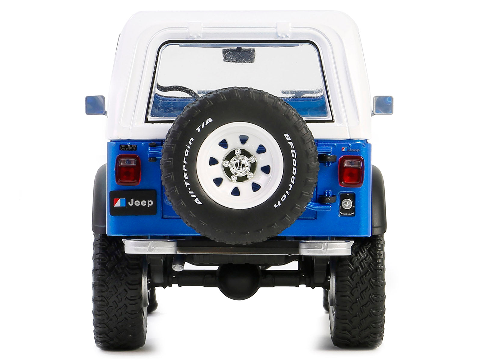 1978 Jeep CJ-7 Renegade Captain Blue Metallic with White Top "Artisan Collection" Series 1/18 Diecast Model Car by Greenlight-DiecastModeler.com