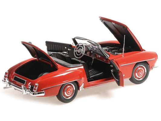 1955 Mercedes-Benz 190 SL Convertible Red (Top Down) 1/18 Diecast Model Car by Minichamps-DiecastModeler.com