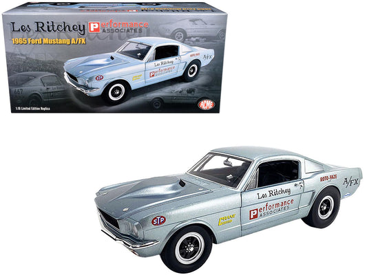 1965 Ford Mustang A/FX "Performance Associates - Les Ritchey" Silver Metallic with Graphics Limited Edition to 318 pieces Worldwide 1/18 Diecast Model Car by ACME-DiecastModeler.com