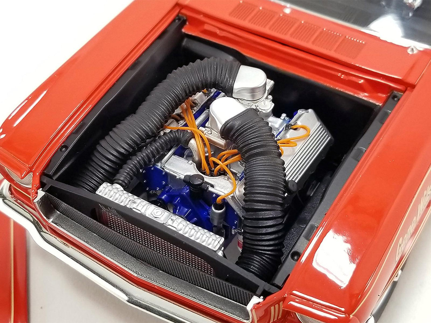 1965 Ford Mustang A/FX "Warbucks - Phil Bonner" Orange with Graphics Limited Edition to 372 pieces Worldwide 1/18 Diecast Model Car by ACME-DiecastModeler.com