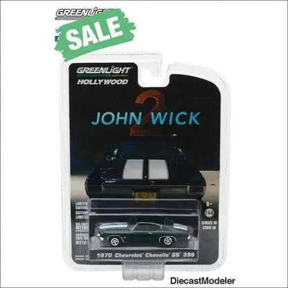 1970 Chevrolet Chevelle SS 396 Green John Wick (2014) Movie-1/64-DiecastModeler.com