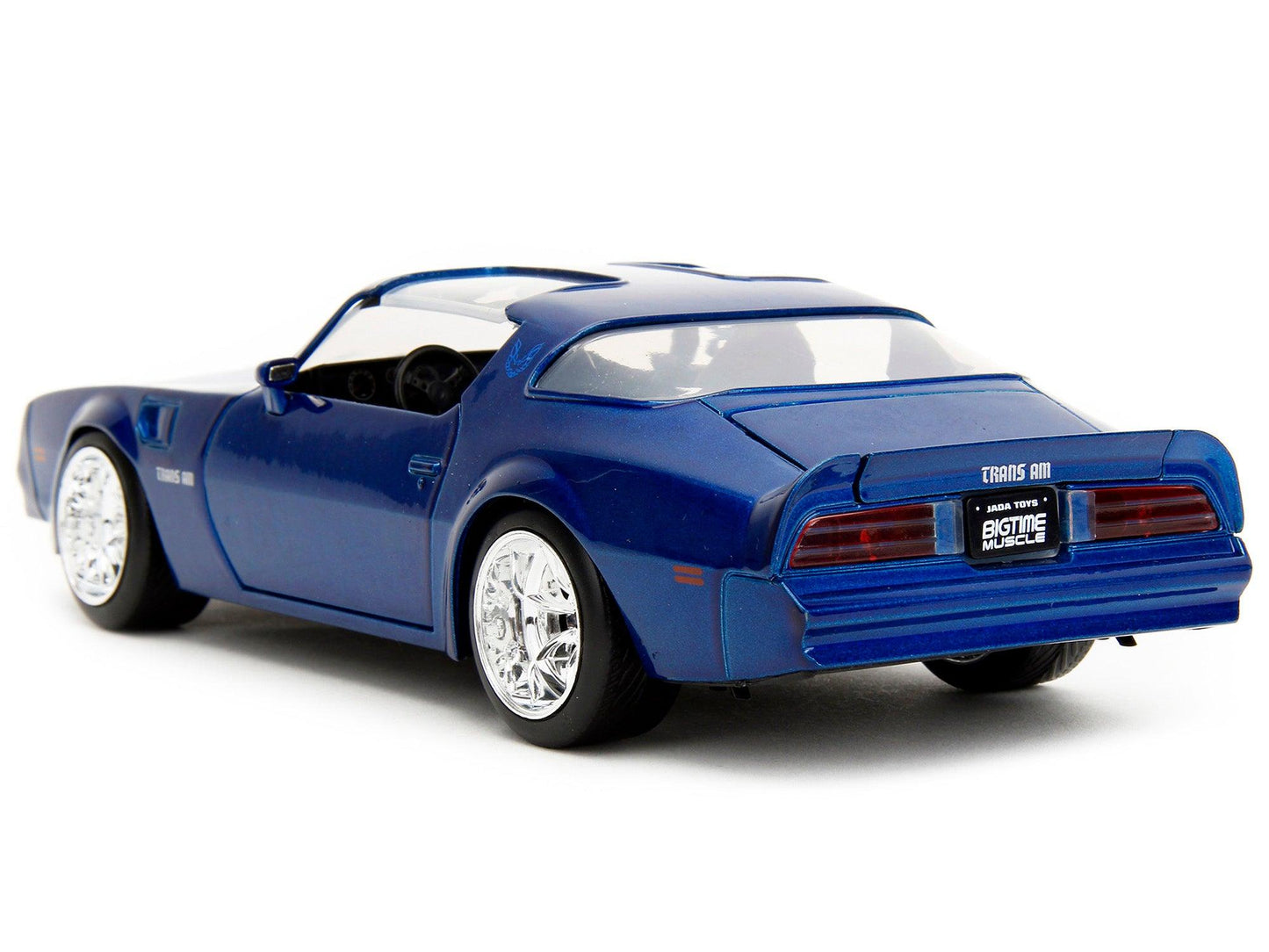 1977 Pontiac Firebird Trans Am Blue Metallic "Bigtime Muscle" Series 1/24 Diecast Model Car by Jada-DiecastModeler.com