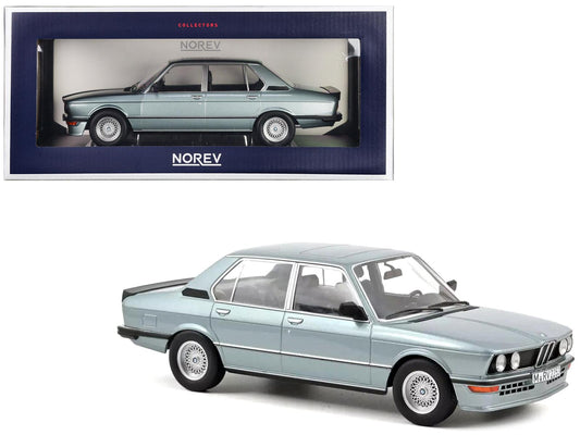 1980 BMW M 535i Light Blue Metallic 1/18 Diecast Model Car by Norev-DiecastModeler.com