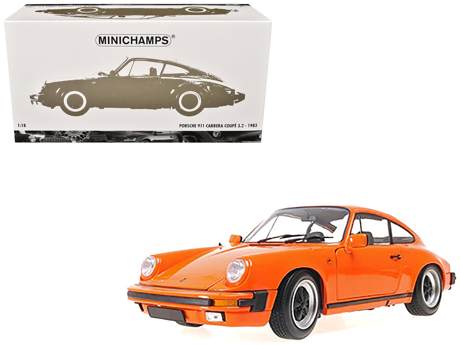 1983 Porsche 911 Carrera Coupe 3.2 Orange 1/18 Diecast Model Car by Minichamps-DiecastModeler.com