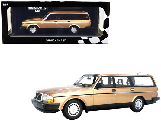 1986 Volvo 240 GL Break Gold Metallic Limited Edition to 402 pieces Worldwide 1/18 Diecast Model Car by Minichamps-DiecastModeler.com