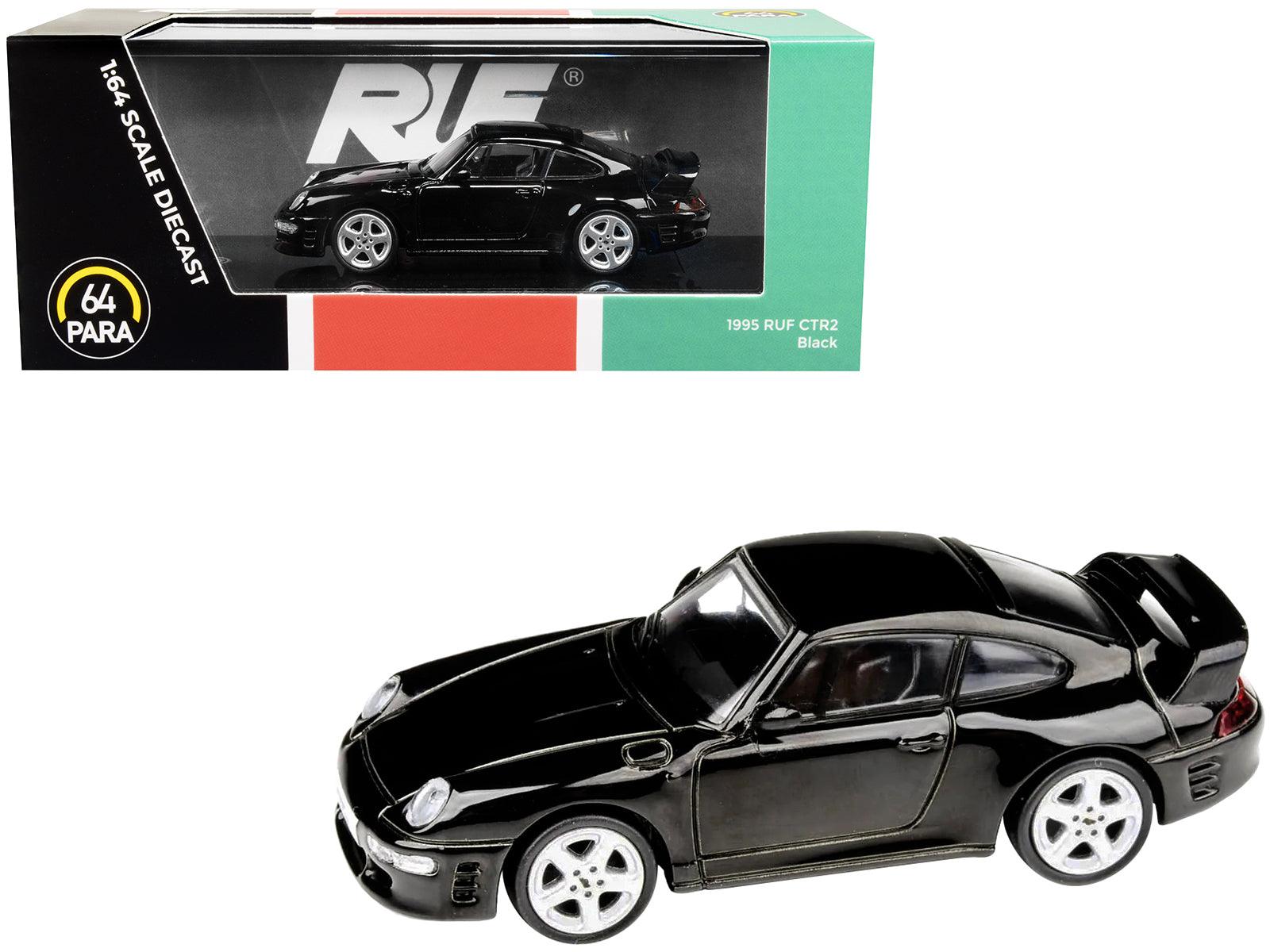 1995 RUF CTR2 Black 1/64 Diecast Model Car by Paragon-DiecastModeler.com