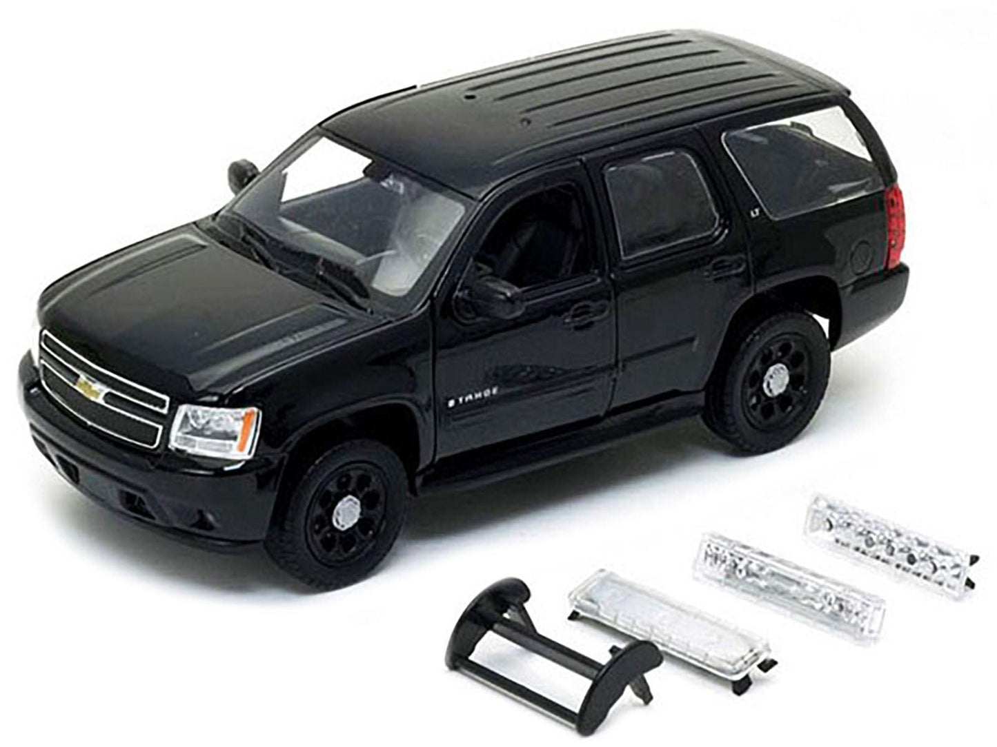 2008 Chevrolet Tahoe Unmarked Police Car Black 1/24 Diecast Model Car by Welly-DiecastModeler.com