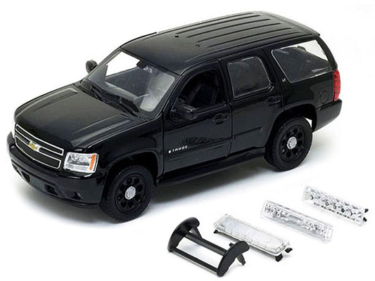 2008 Chevrolet Tahoe Unmarked Police Car Black 1/24 Diecast Model Car by Welly-DiecastModeler.com