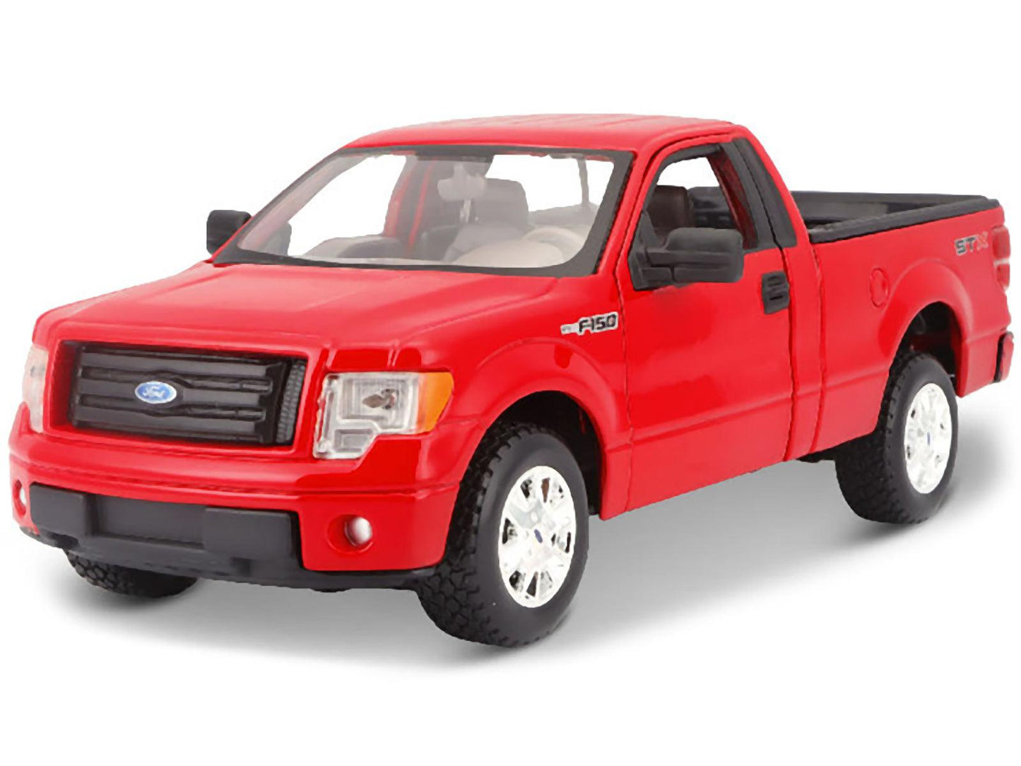 2010 Ford F-150 STX Pickup Truck Red 1/27 Diecast Model by Maisto-DiecastModeler.com