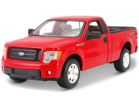 2010 Ford F-150 STX Pickup Truck Red 1/27 Diecast Model by Maisto-DiecastModeler.com