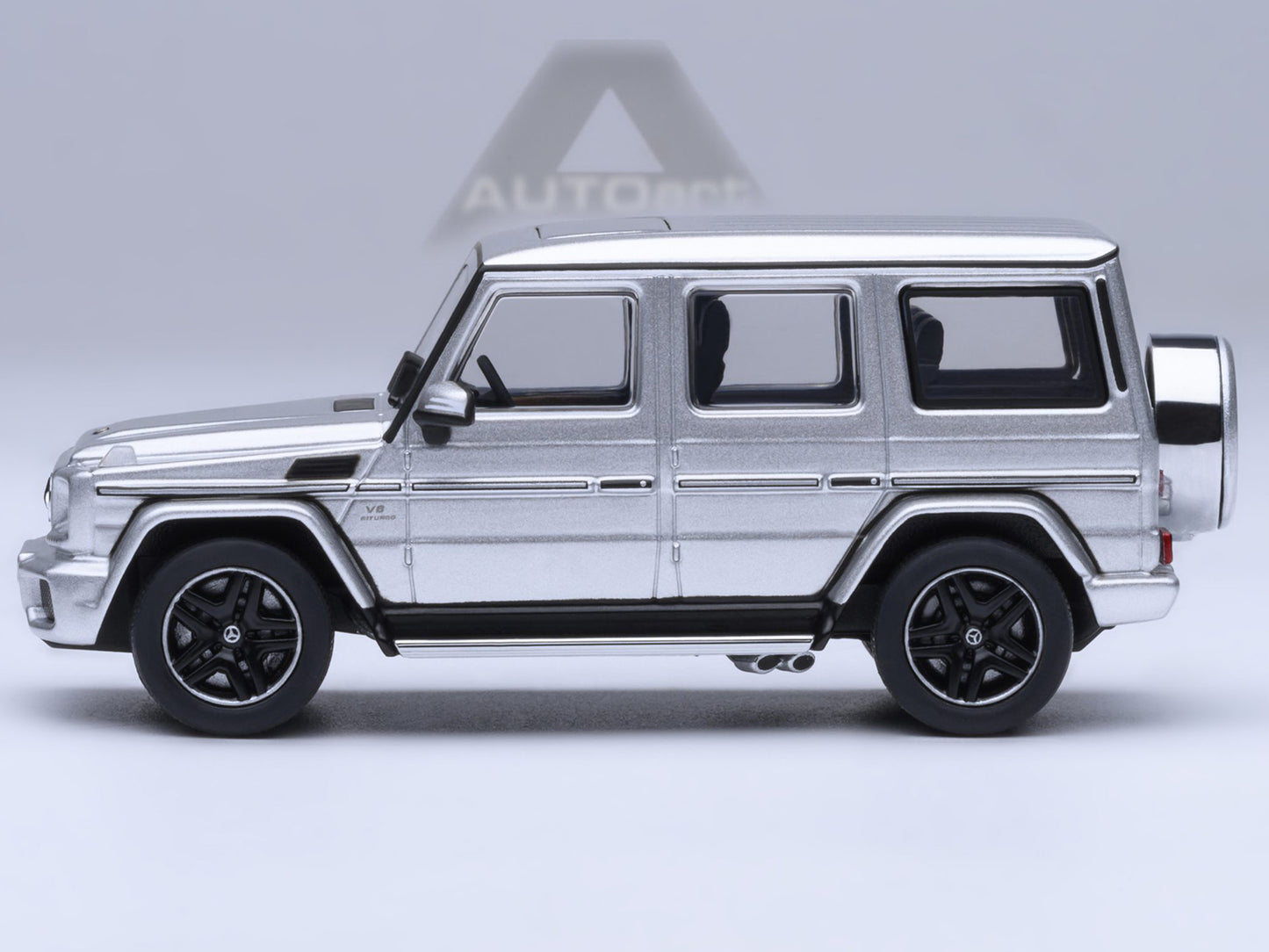 2017 Mercedes-Benz AMG G 63 Silver Metallic 1/64 Model Car by Autoart