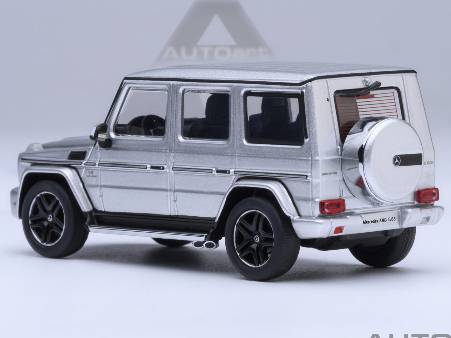 2017 Mercedes-Benz AMG G 63 Silver Metallic 1/64 Model Car by Autoart