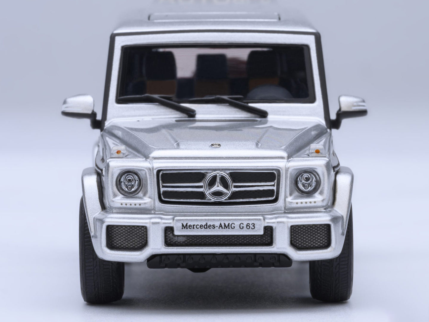2017 Mercedes-Benz AMG G 63 Silver Metallic 1/64 Model Car by Autoart