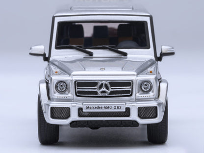 2017 Mercedes-Benz AMG G 63 Silver Metallic 1/64 Model Car by Autoart