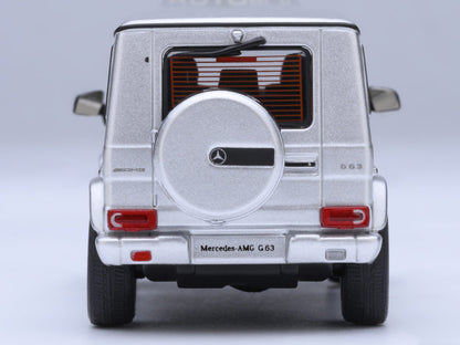 2017 Mercedes-Benz AMG G 63 Silver Metallic 1/64 Model Car by Autoart