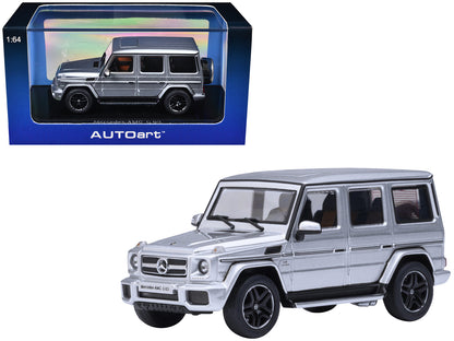 2017 Mercedes-Benz AMG G 63 Silver Metallic 1/64 Model Car by Autoart