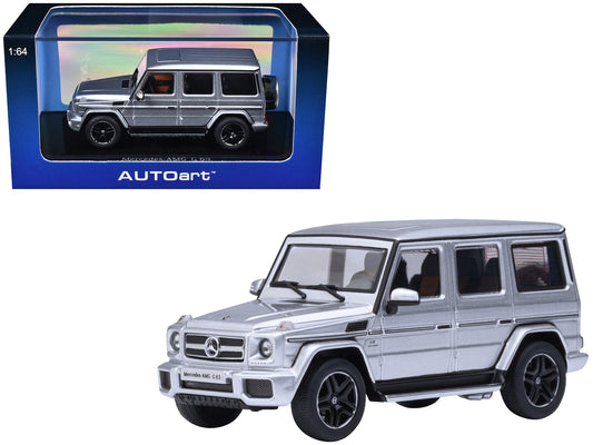 2017 Mercedes-Benz AMG G 63 Silver Metallic 1/64 Model Car by Autoart