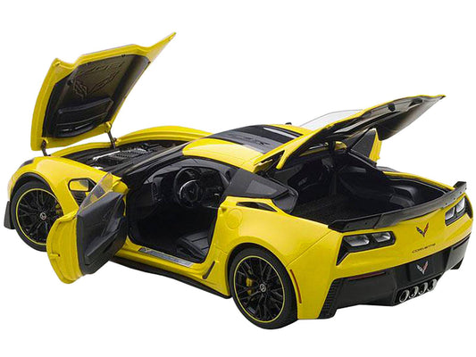 2016 Chevrolet Corvette C7 Z06 C7R Edition Corvette Racing Yellow 1/18 Model Car by Autoart-DiecastModeler.com