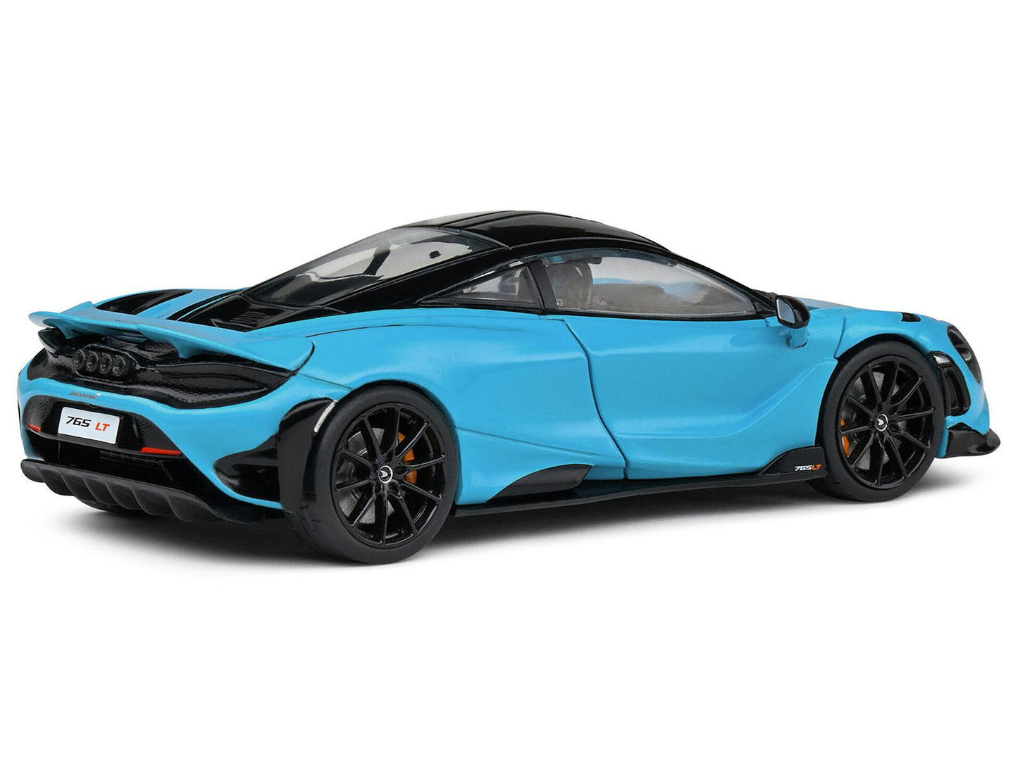 2020 McLaren 765 LT Curacao Blue with Black Top 1/43 Diecast Model Car by Solido-DiecastModeler.com