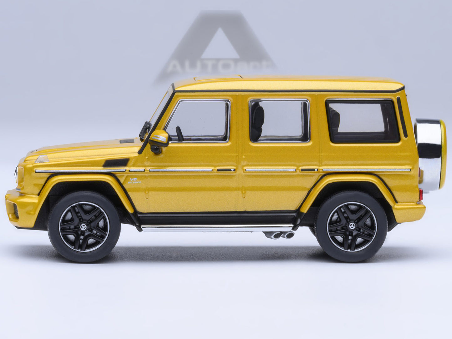 2017 Mercedes-Benz AMG G 63 Solar Beam Yellow 1/64 Model Car by Autoart