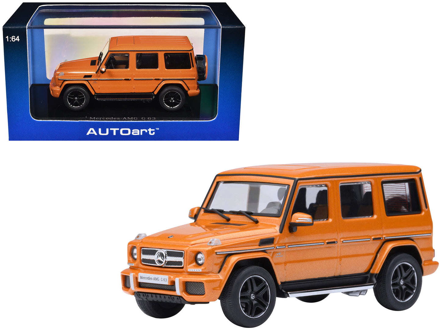 2017 Mercedes-Benz AMG G 63 Sunset Beam Orange 1/64 Model Car by Autoart