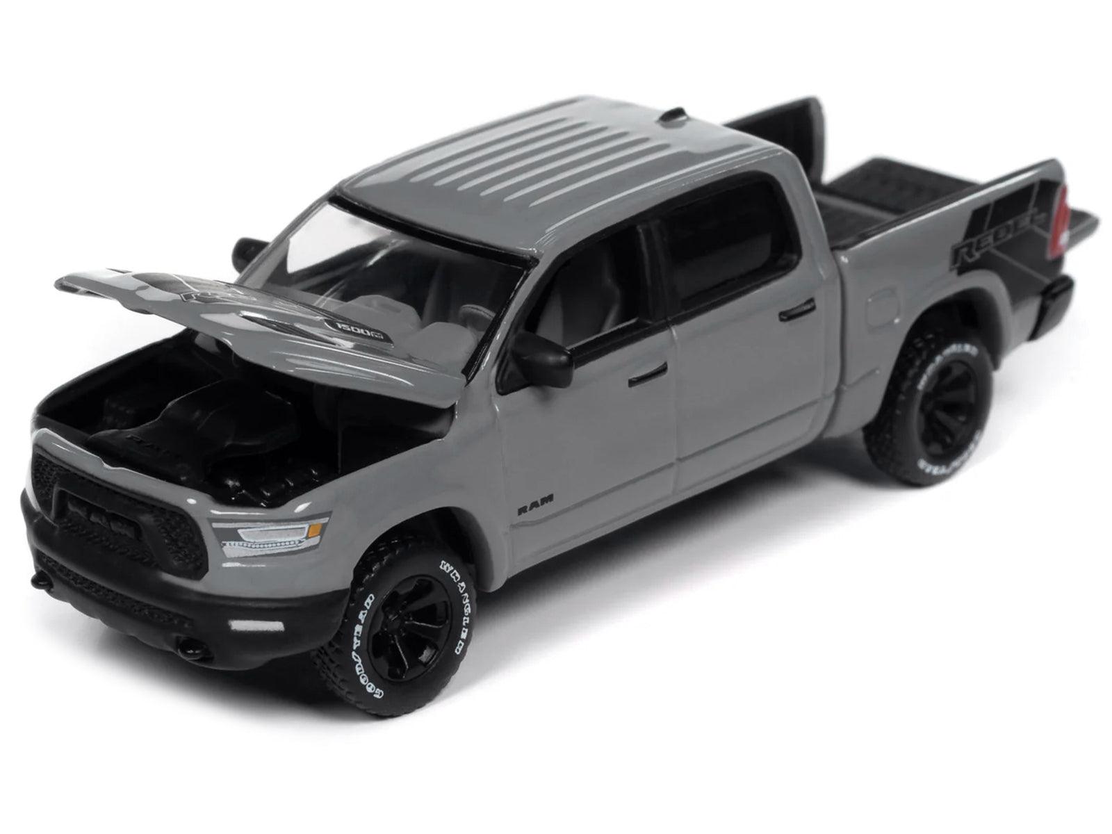 2023 Ram 1500 Rebel Havoc Edition Pickup Truck Ceramic Gray "Muscle Trucks" Series 1/64 Diecast Model Car by Auto World-DiecastModeler.com