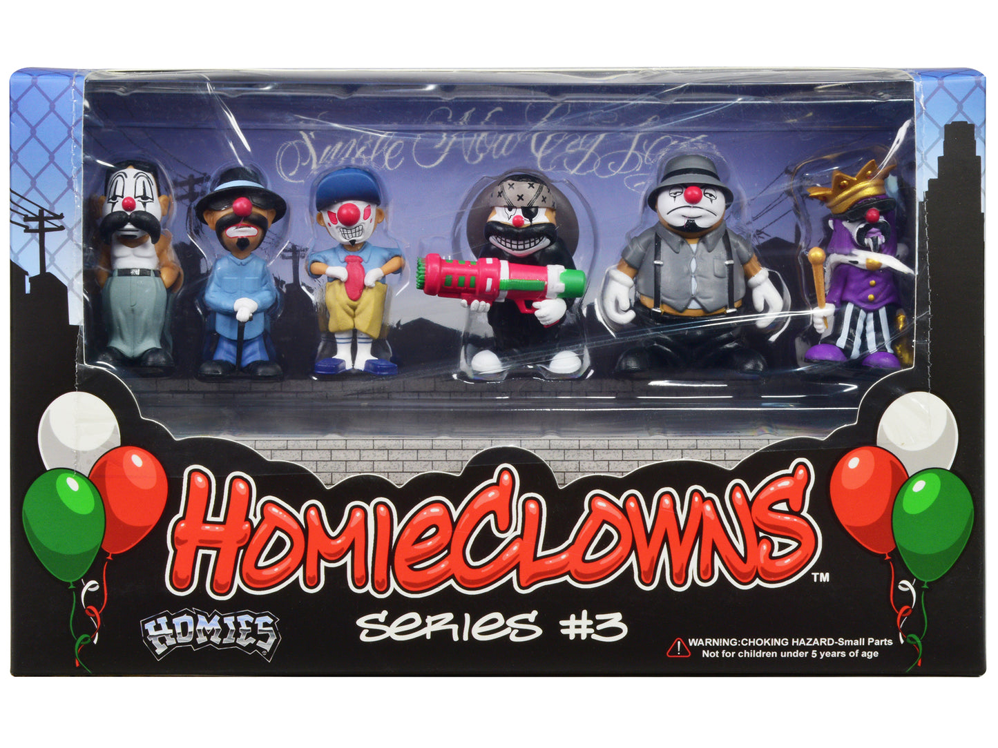 "HomieClowns" Series 3 2-Inch Figures Set of 6 Pieces by Homies-DiecastModeler.com