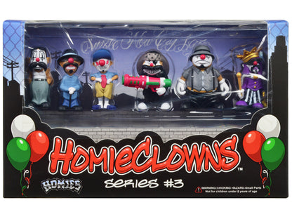 "HomieClowns" Series 3 2-Inch Figures Set of 6 Pieces by Homies-DiecastModeler.com