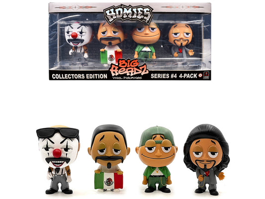 "Homies Big Headz" Series 4 Collector's Edition 4-Pack of Figures by Homies-DiecastModeler.com