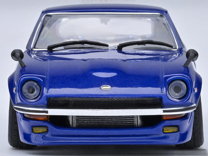 Nissan Fairlady Z RHD (Right Hand Drive) "Akuma No Z" Blue Metallic "Wangan Midnight - Comic #1 Version" Manga 1/64 Model Car by Autoart