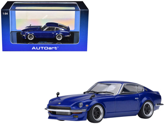 Nissan Fairlady Z RHD (Right Hand Drive) "Akuma No Z" Blue Metallic "Wangan Midnight - Comic #1 Version" Manga 1/64 Model Car by Autoart