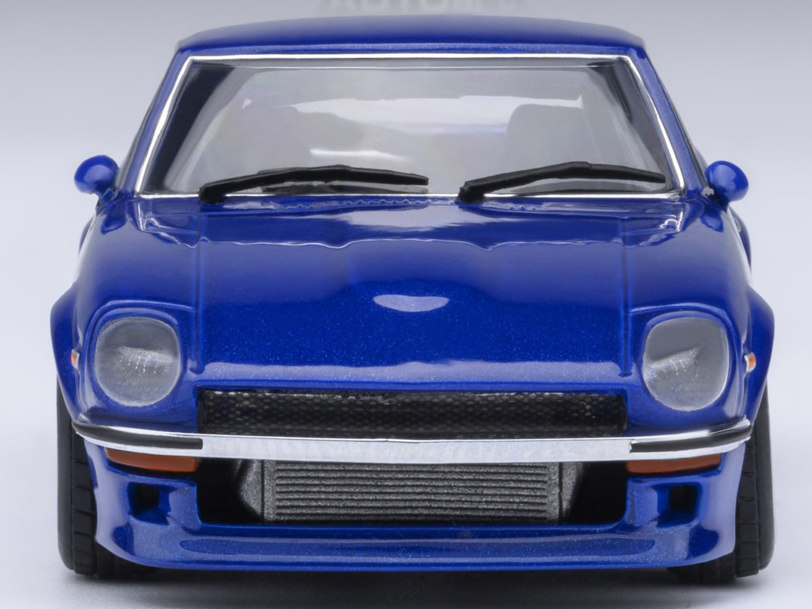 Nissan Fairlady Z RHD (Right Hand Drive) "Akuma No Z" Blue Metallic "Wangan Midnight - Comic #4 Version" Manga 1/64 Model Car by Autoart-DiecastModeler.com