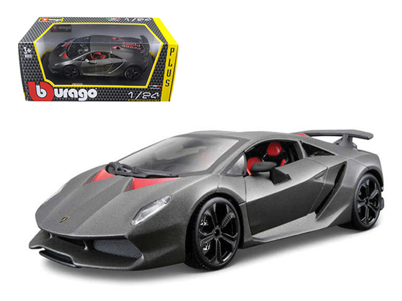 Lamborghini Sesto Elemento Matt Grey 1/24 Diecast Car Model by Bburago-DiecastModeler.com